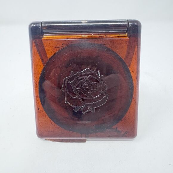 Vintage Handheld Double Compact Mirror Made In Japan Tortoise Shell - Picture 1 of 4